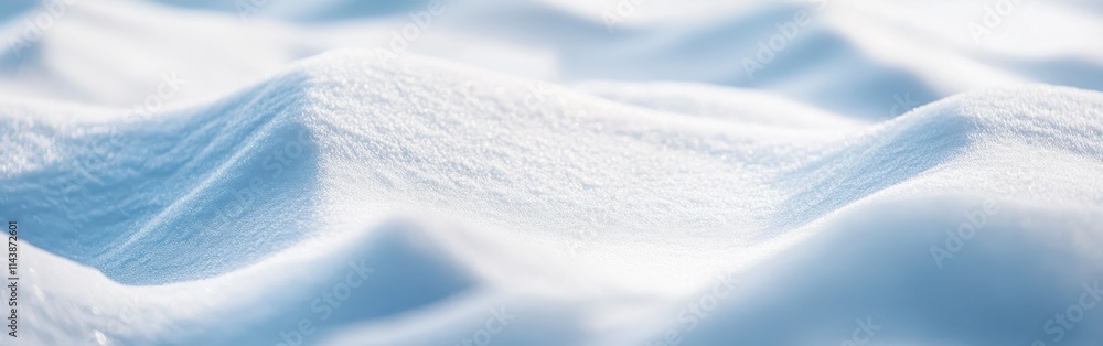 Aufkleber soft and pristine texture of fresh snow creating gentle undulations in a winter landscape