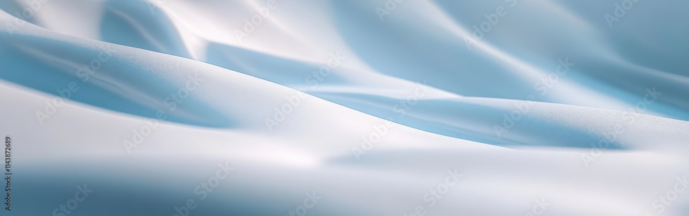 Poster soft white texture of fresh snow creating a serene winter landscape with gentle curves and shadows