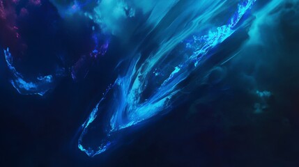 Stunning Abstract Art with Deep Blue Hues