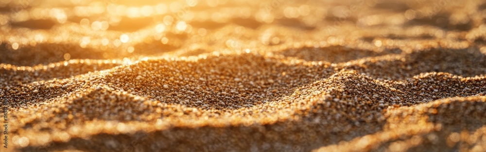 Aufkleber intricate patterns of desert sand illuminated by golden sunlight at sunset