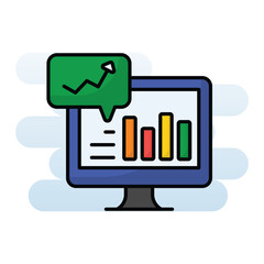 Online Analytics vector icon