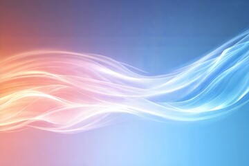 Fototapeta premium Abstract Flowing Lines, Digital Art, Blue and Orange, Conceptual.