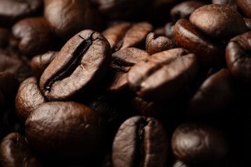 Naklejka premium White cup with coffee beans