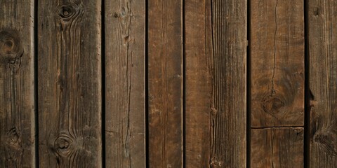 Naklejka premium Dark brown wooden plank background, wallpaper. Old grunge dark textured wooden background, The surface of the old brown wood texture.