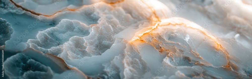 Aufkleber Macro view showcasing intricate details of a marble surface with unique patterns and colors