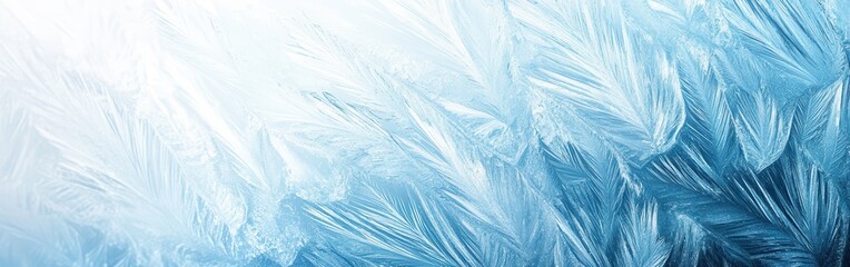 Obraz premium Intricate patterns of ice showcase natural artistry on a winter's day in a cold environment