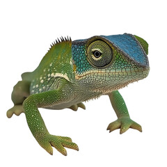 Obraz premium chameleon on a white background