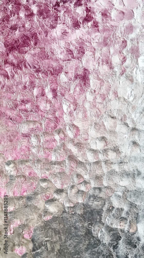 Poster Shimmering reflections create an abstract tapestry of color and light on a textured surface