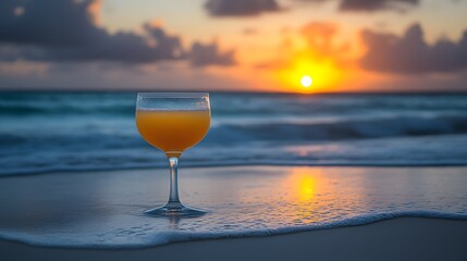 Sunrise beach cocktail.