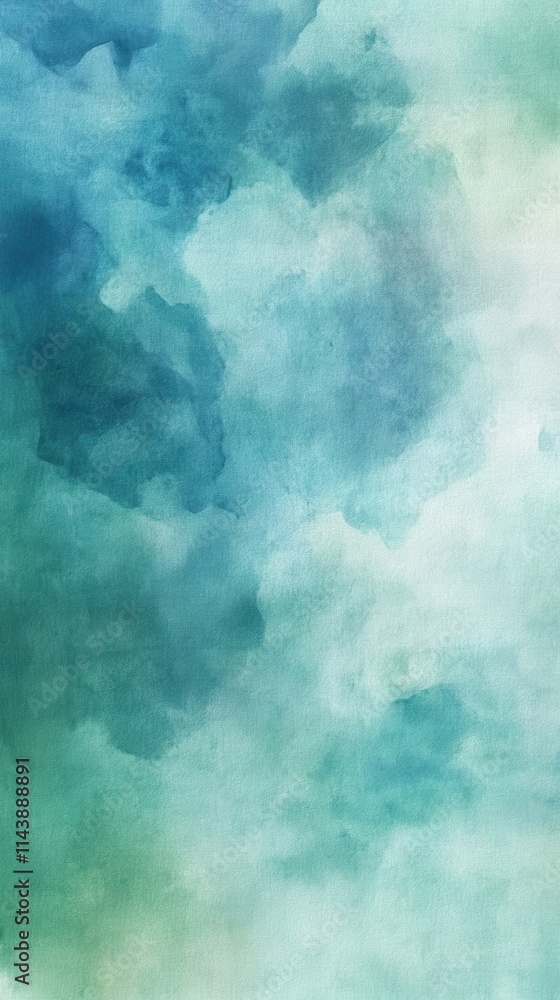 Poster swirling blue abstract watercolor textures creating a tranquil atmosphere in a subtle blend of color