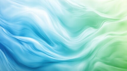 Obraz premium Softly blurred reflections create a tranquil atmosphere in flowing water with serene hues of blue and green