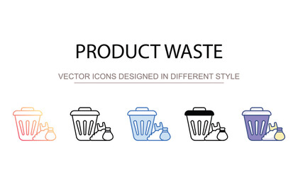 Product Waste icon design with white background stock illustration