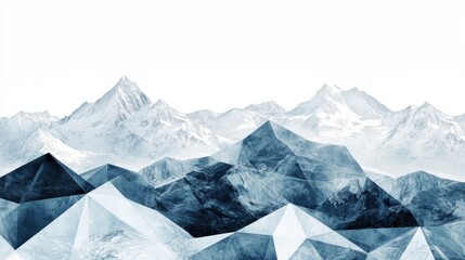 Snow-capped mountains rise majestically against a clear sky, showcasing nature's stunning beauty and pristine landscapes in winter