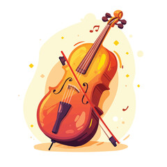 Vector illustration of a violin instrument © ASHLEY