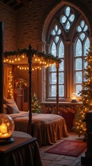 Cozy Winter Dormitory in a Magical Castle