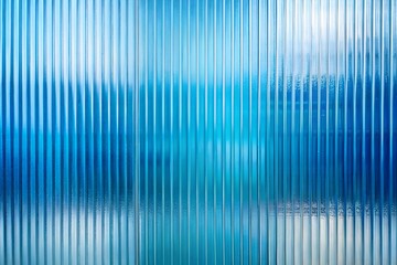 blue white ribbed glass. Vector ribbed glass texture background. Mesh gradient. acrylic ribbed bath...