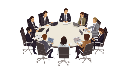 Professional Business Meeting with Diverse Participants Engaged in Strategic Discussions