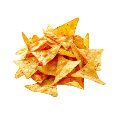 Naklejka premium Pile of Cheesy Nachos - A Flavorful Snack