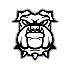 bulldog head illustration vector logo