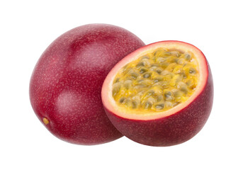 passion fruit and half isolated, transparent PNG, PNG format, cut out