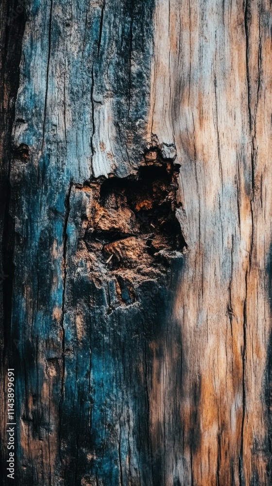 Aufkleber weathered wood texture reveals natural beauty of aged timber with intricate patterns and colors in c