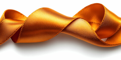 Golden Satin Ribbon, Elegant Swirl Design, Luxurious Texture, Festive Decoration, Perfect for Gift Wrapping or Event Decor