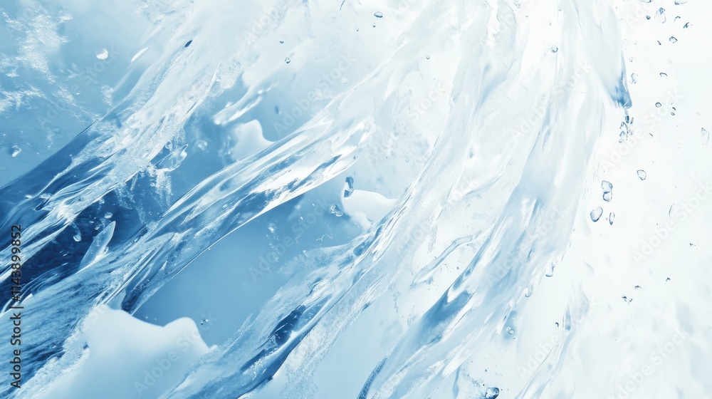 Poster Intricate abstract ice patterns showcasing the beauty of frozen water in high resolution