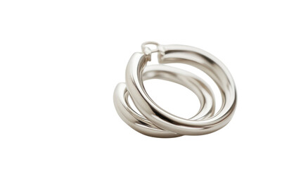 Fototapeta premium Elegant Silver Hoop Earrings Perfect for Any Occasion and Fashion Style to Enhance Your Jewelry Collection and Personal Appearance.