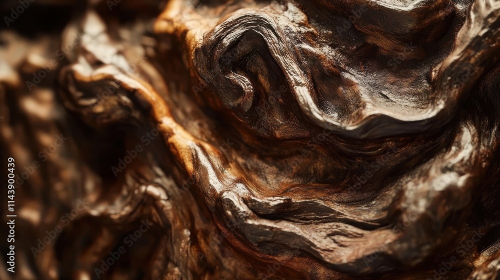 Fototapete Exploring the intricate details of twisted tree roots in a captivating macro perspective of nature