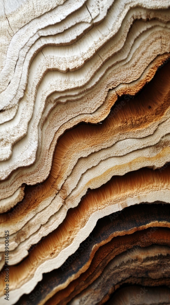 Poster close-up view of wood growth rings showcasing natural patterns and textures in layers