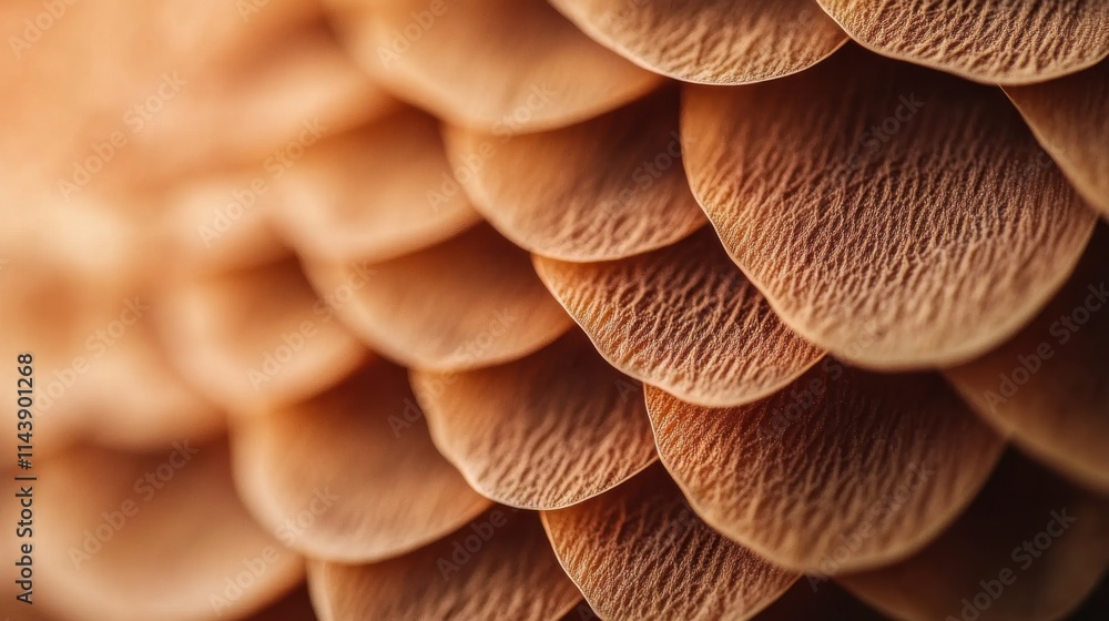 Poster Close-up details of pine cone scales showcasing their unique texture and structure