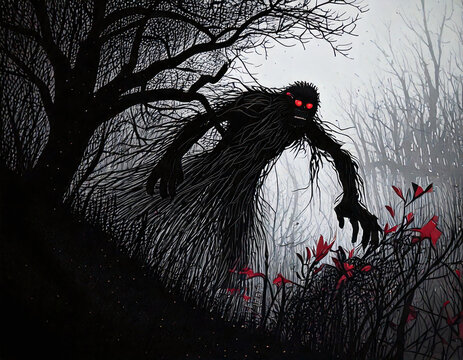 A monster in the forest.