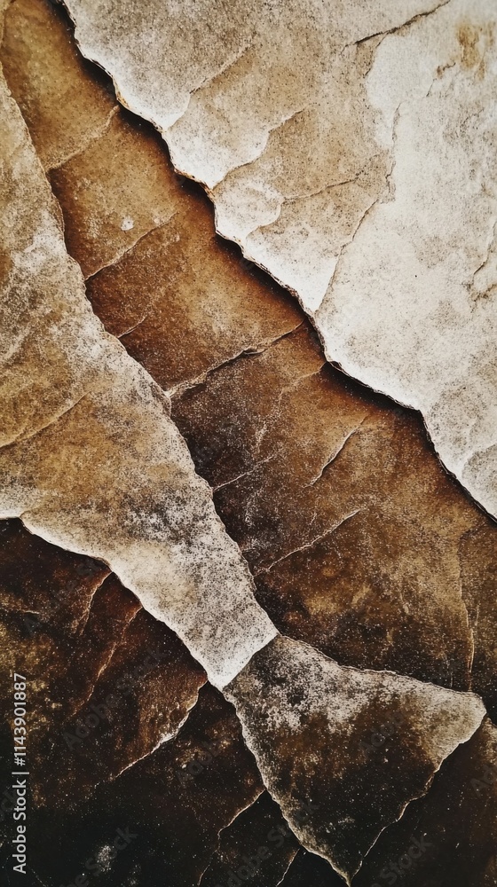 Poster close-up view of a textured rock surface highlighting natural patterns and colors in detail