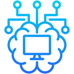 Fototapeta premium Cognitive Computing Icon