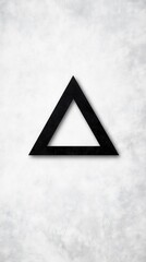 Artistic Minimalist Black Triangle on Textured Background Gradient, Symbolizing Stability and Balance in Contemporary Design with a Touch of Elegance and Simplicity