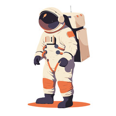 Astronaut character illustration in vector format for motion graphics