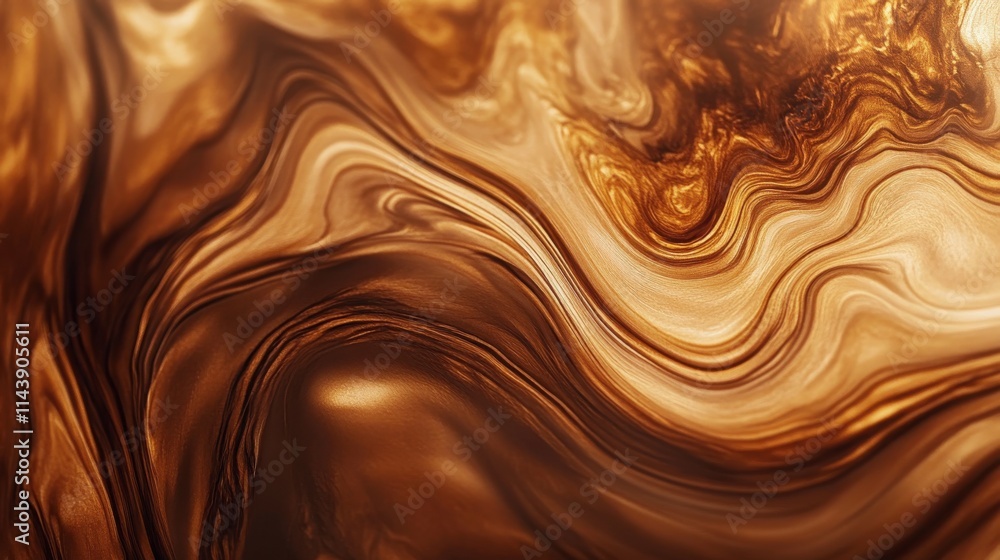 Aufkleber close-up view of polished wood grain showcasing smooth texture and intricate patterns in warm tones