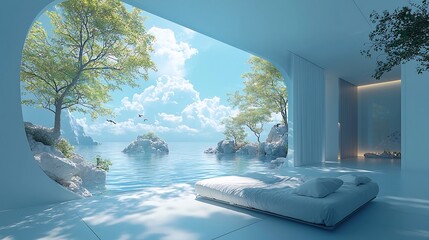Calming Virtual Landscapes for Mental Health Therapy in Innovative Hospital Facility