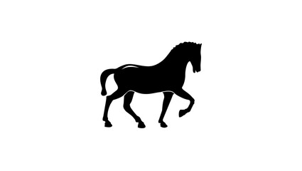 horse emblem,  black isolated silhouette