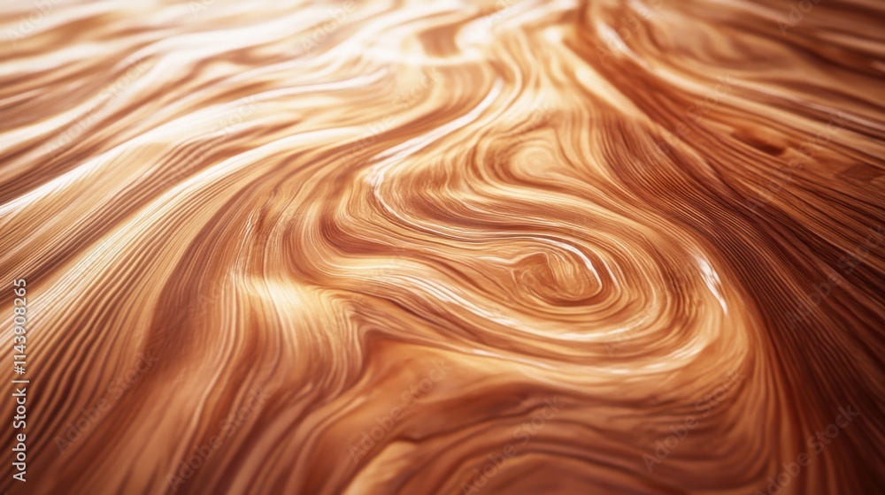 Poster abstract view revealing the soft, flowing patterns of natural wood in warm tones and intricate textu