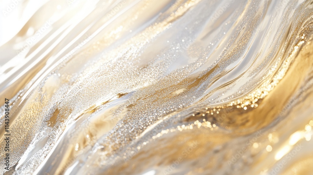 Poster Sunlight reflects on ocean waves creating a shimmering golden effect during late afternoon near the shore
