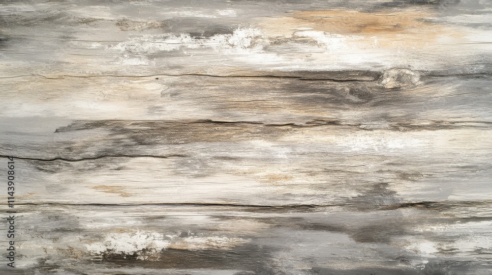 Poster weathered driftwood reveals intriguing textures and patterns in a natural setting by the shoreline