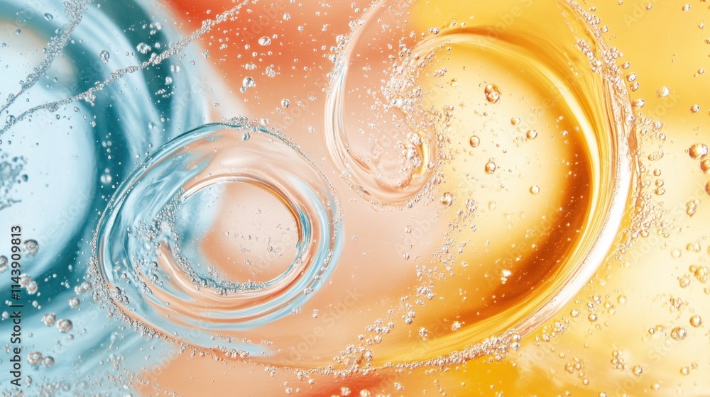 Leinwandbilder swirling patterns of oil and water create mesmerizing abstract visuals in vibrant colors