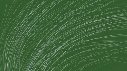 Obraz premium Abstract Green Line Art: A Captivating Botanical Design