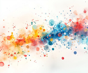 beautiful light aquarelle splashes, withe background