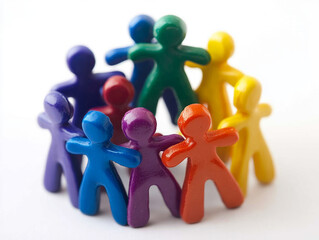 team of people holding hands