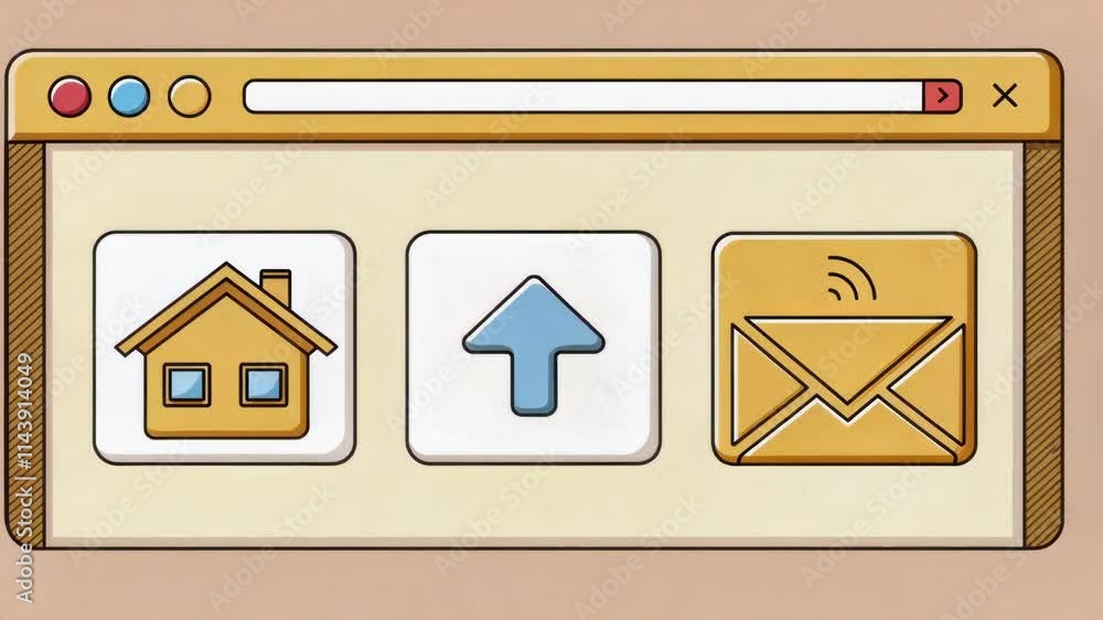Aufkleber vintage tech a nostalgic browser displayed against a soft beige background featuring a dimly lit too