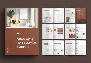 Welcome Book Magazine Template Design Layout