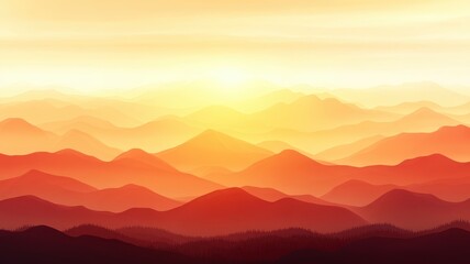 Obraz premium Majestic sunrise over layers of sand dunes desert landscape nature photography warm atmosphere scenic viewpoint