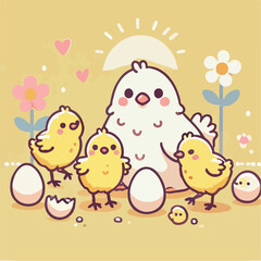 Illustration of a chicken